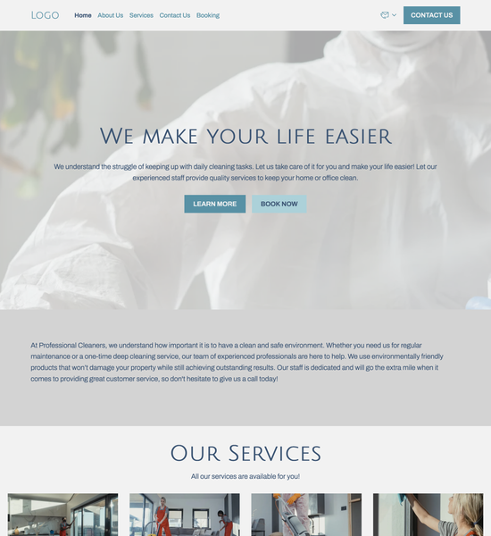 cleaning company  template preview