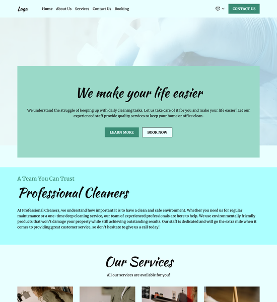 cleaning company  template preview