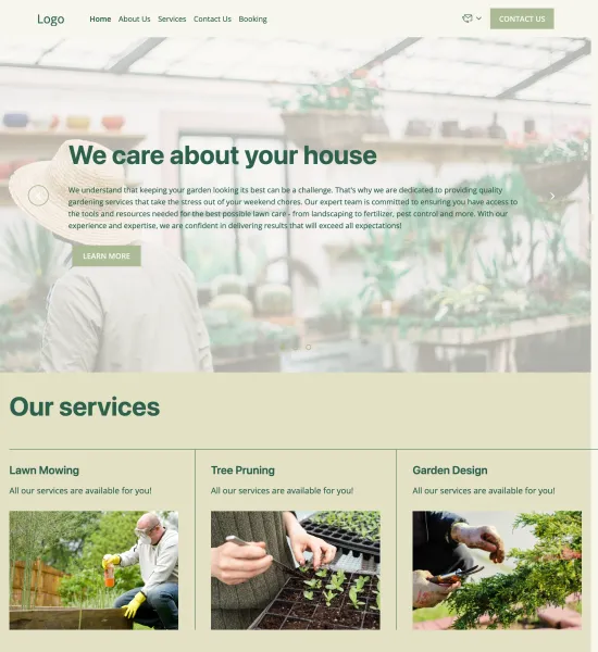 gardening service template preview