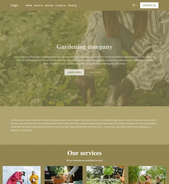 gardening service template preview