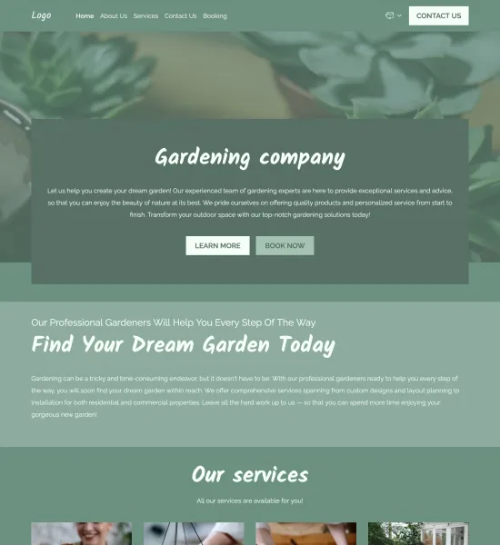 gardening service template preview