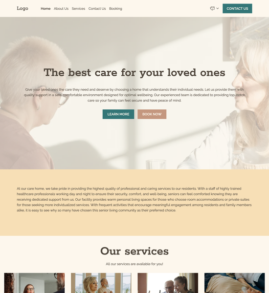 care home template preview