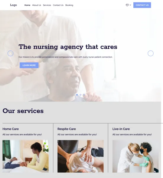 nursing agency template preview