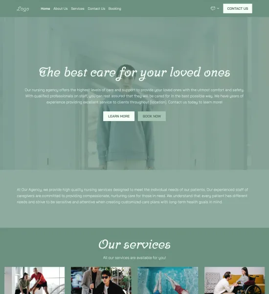 nursing agency template preview