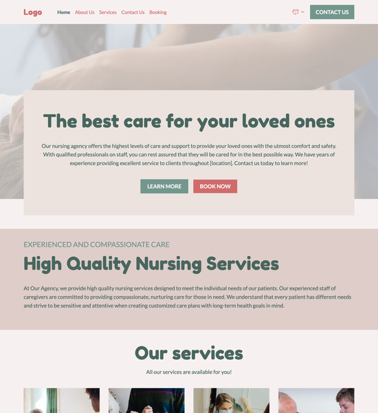 nursing agency template preview