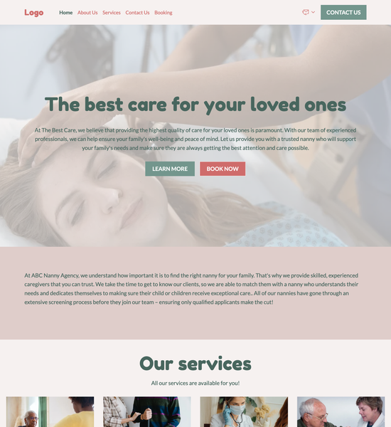 nanny agency template preview