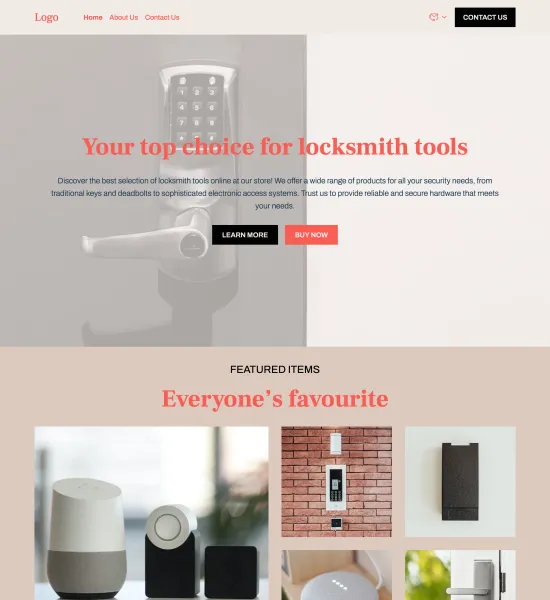 locks and keys store template preview