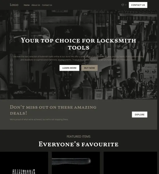 locks and keys store template preview