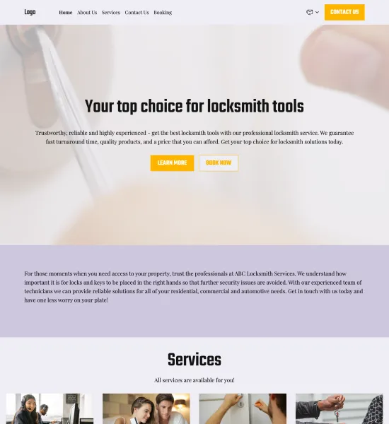 locksmith service template preview