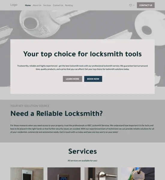 locksmith service template preview