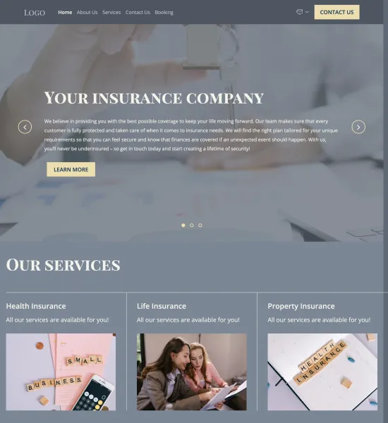 insurance agency template preview