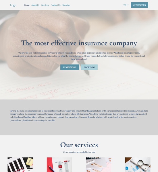 insurance agency template preview