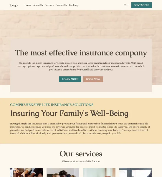 insurance agency template preview