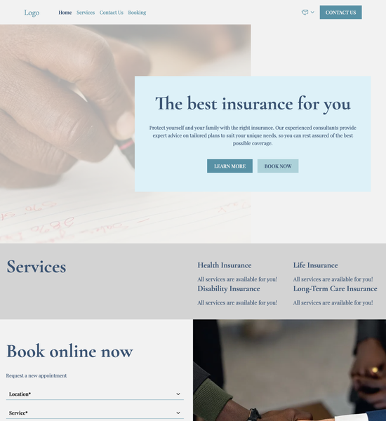 insurance consultant template preview