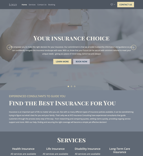 insurance consultant template preview