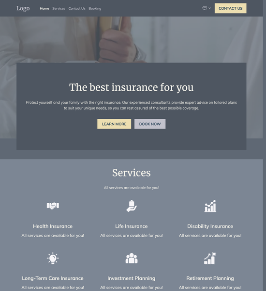 insurance consultant template preview