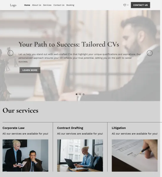 law firm template preview