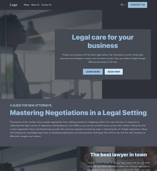 legal blog template preview