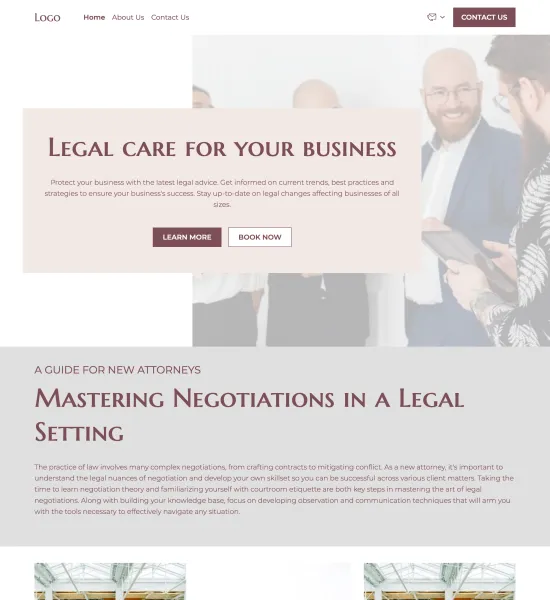 legal blog template preview