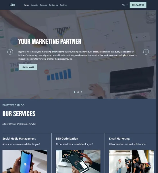 marketing agency template preview