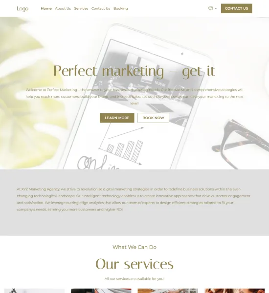 marketing agency template preview