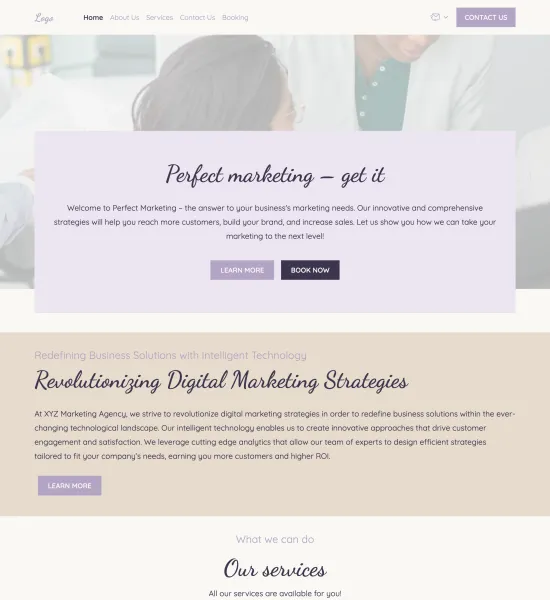 marketing agency template preview