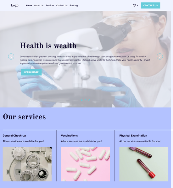 medical clinic template preview