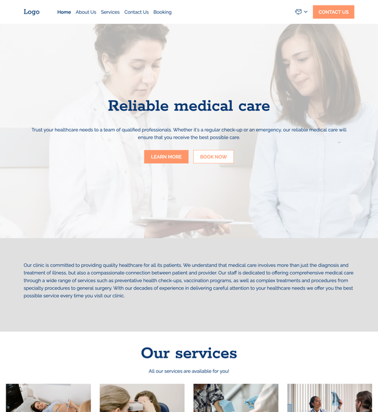 medical clinic template preview