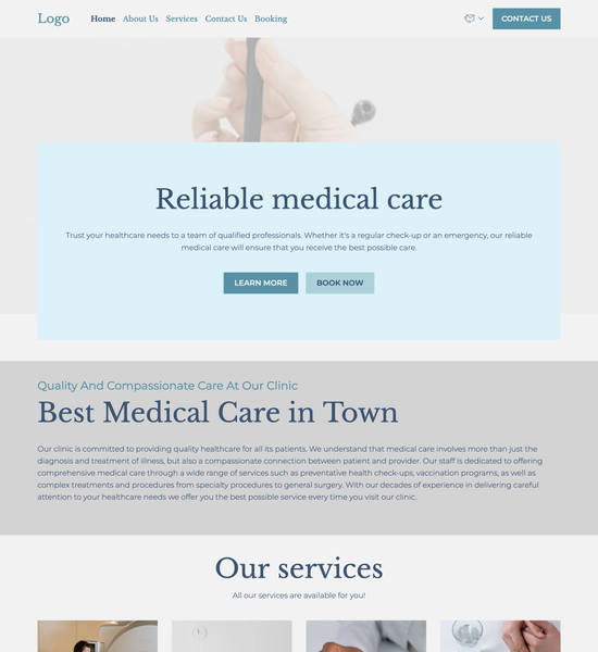 medical clinic template preview