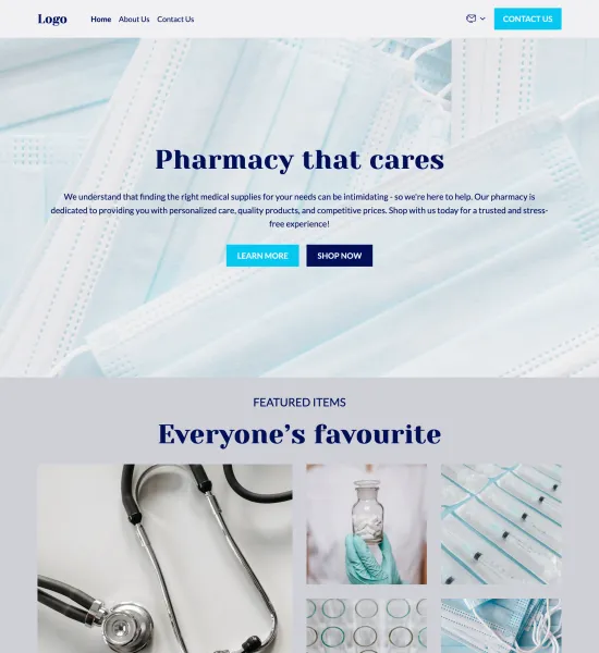 medical equipment online store template preview