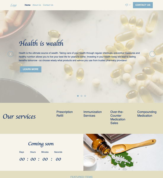 pharmacy template preview