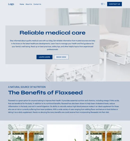 medical blog template preview