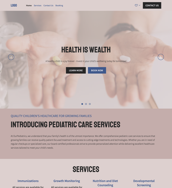 pediatrician template preview