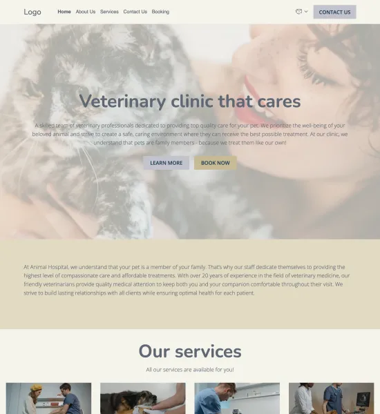 veterinary clinic template preview