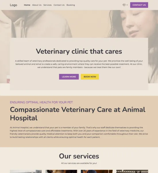 veterinary clinic template preview