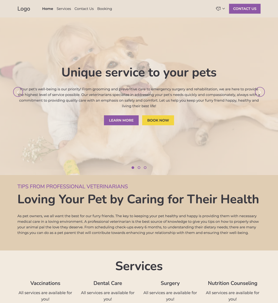 veterinarian template preview