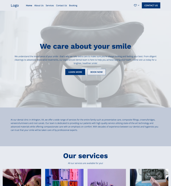 dental clinic template preview