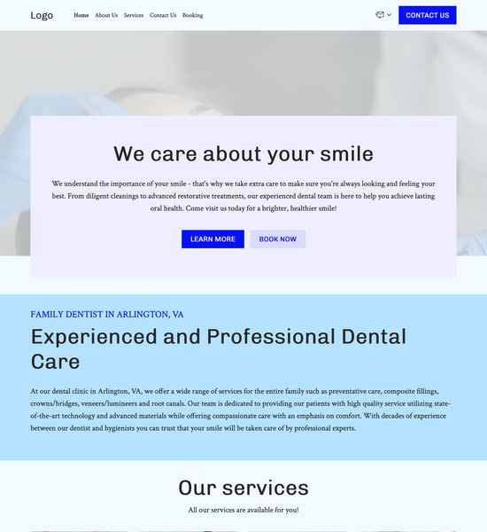 dental clinic template preview