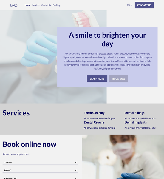 dentist template preview