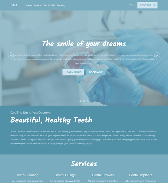 dentist template preview