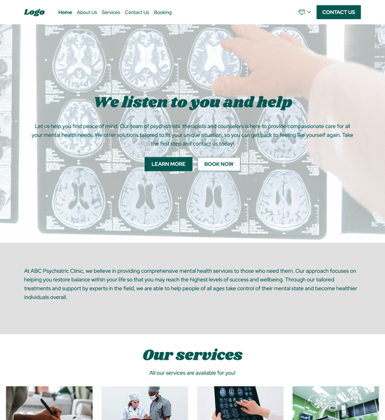 psychiatric clinic template preview