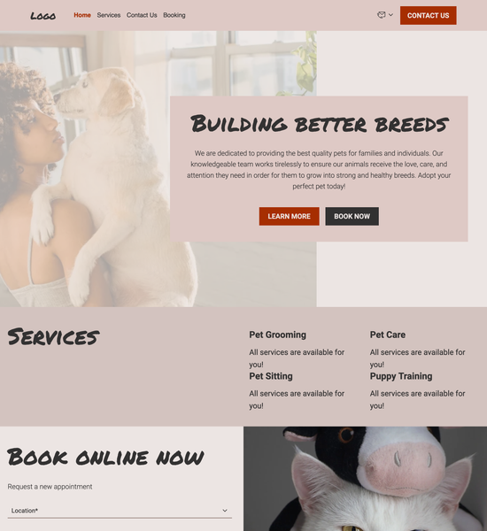 pet breeder template preview