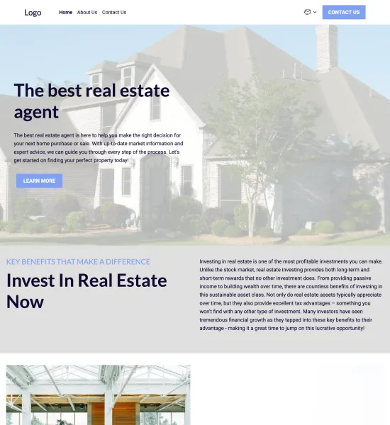 real estate blog template preview