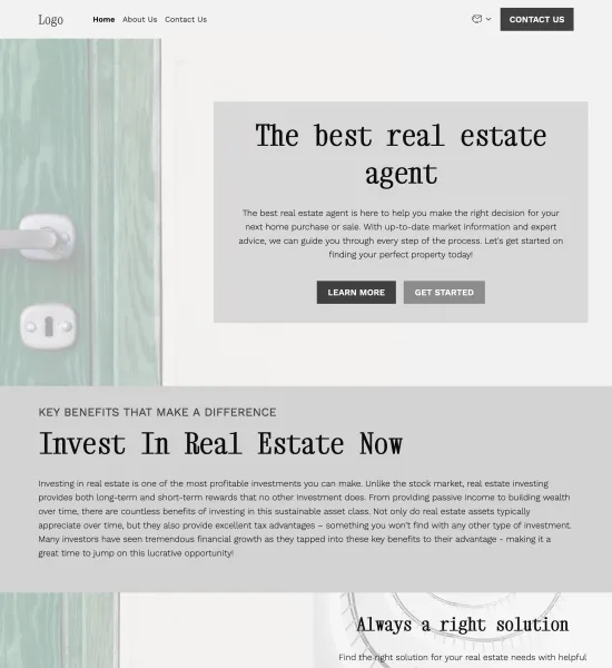 real estate blog template preview