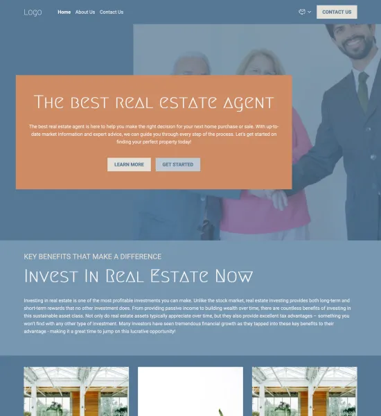 real estate blog template preview