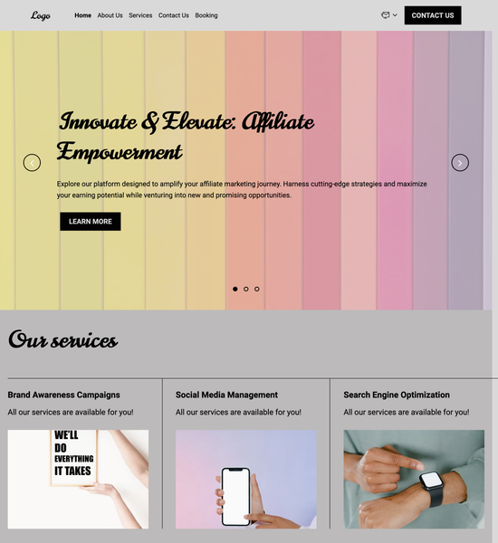 advertising agency template preview