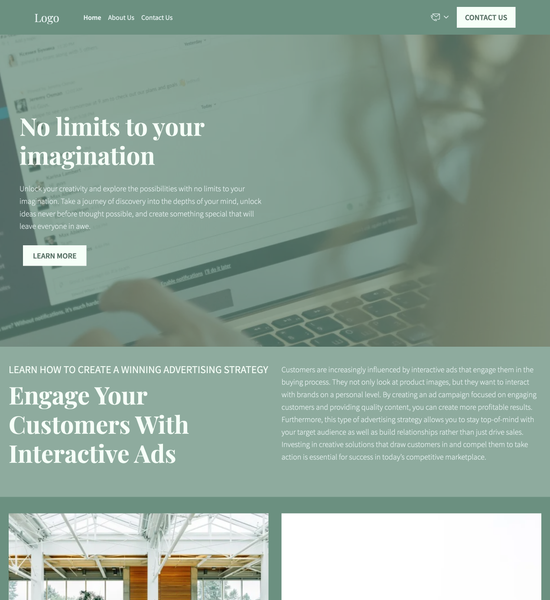 advertising blog template preview