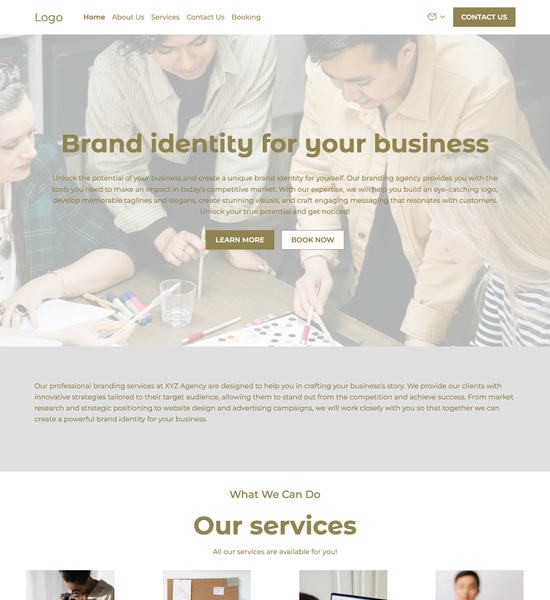 branding agency template preview