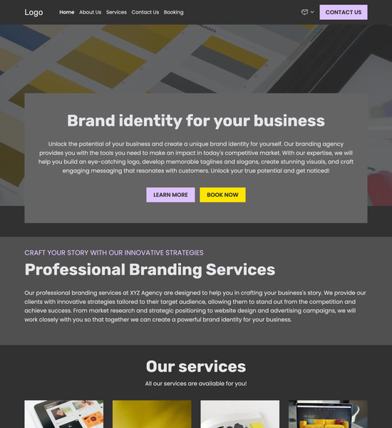 branding agency template preview