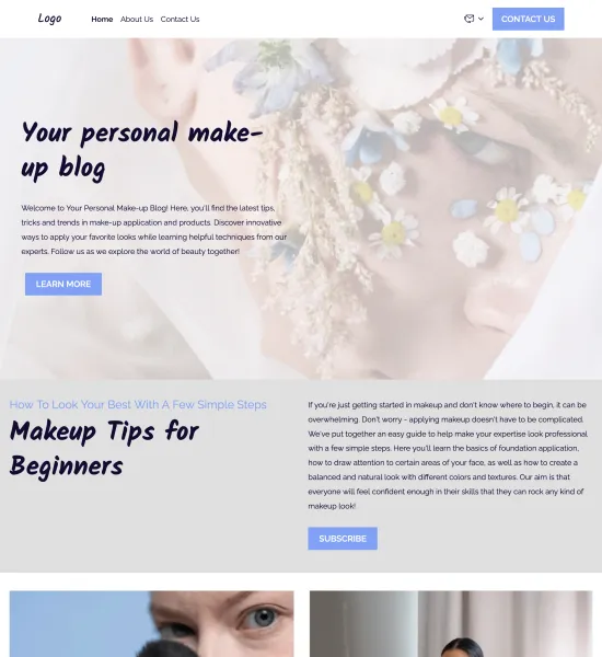 makeup video blog template preview